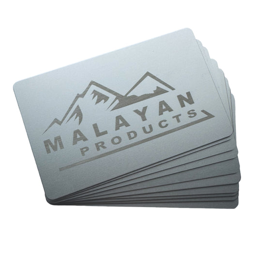 0.8MM Anodized Aluminum Cards 100ct (Silver)