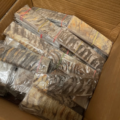 Ram Horn Knife Scale Set Pair Handle Making Premium Blanks 5 inch Unique Custom Knife Crafting Natural Material