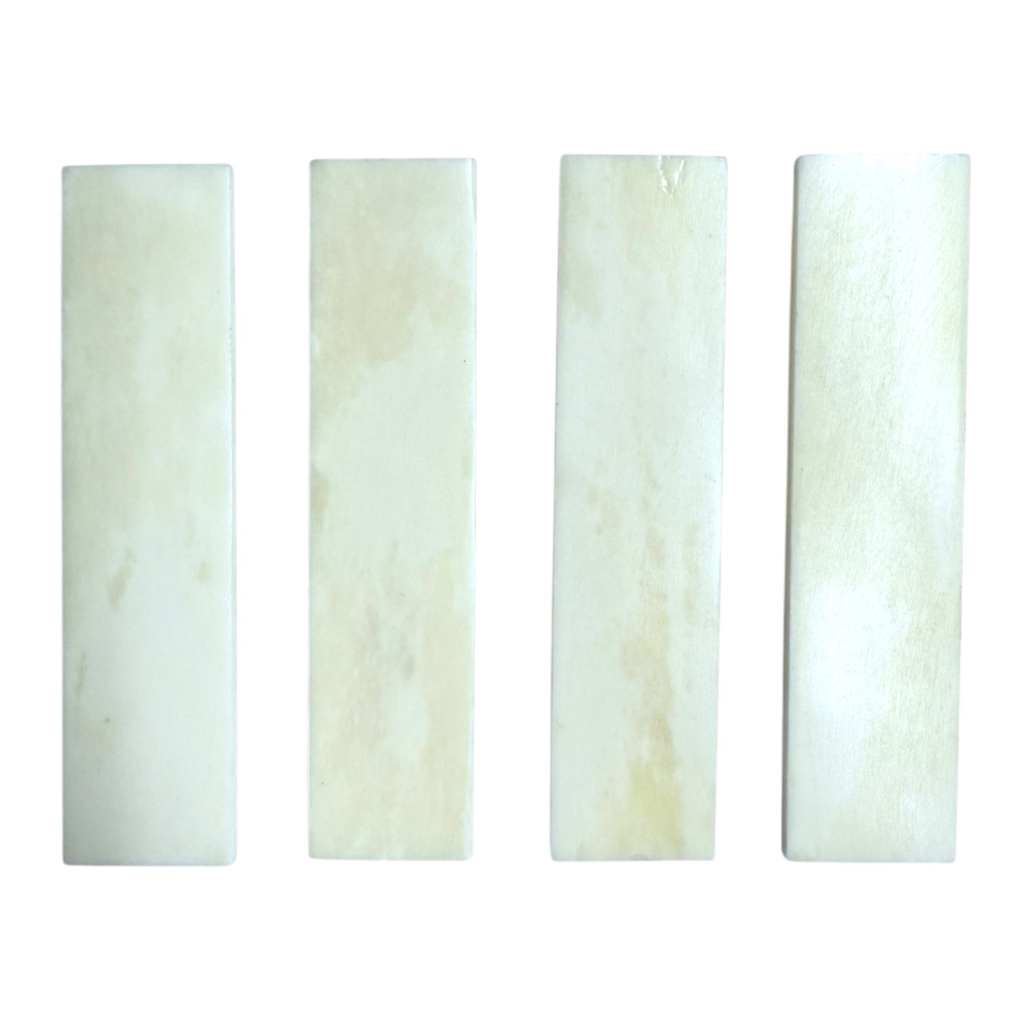 Malayan Products Bovine Bone Slabs, Knife Scale Blanks, Crafting Inlay Material for Jewelry, Shank Cleaned and Polished, Scrimshaw Carving or scrollsawing