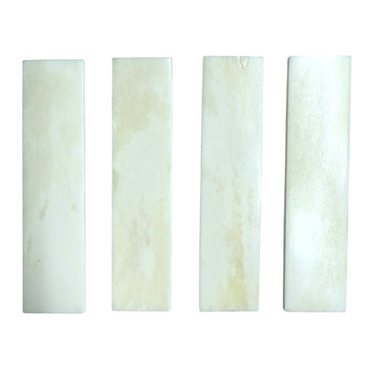 Malayan Products Bovine Bone Slabs, Knife Scale Blanks, Crafting Inlay Material for Jewelry, Shank Cleaned and Polished, Scrimshaw Carving or scrollsawing