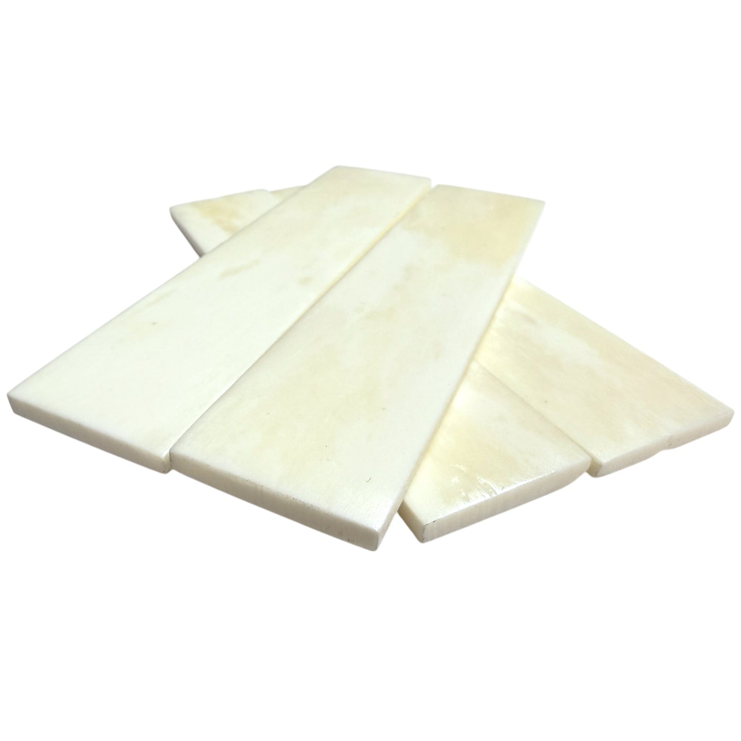 Malayan Products Bovine Bone Slabs, Knife Scale Blanks, Crafting Inlay Material for Jewelry, Shank Cleaned and Polished, Scrimshaw Carving or scrollsawing