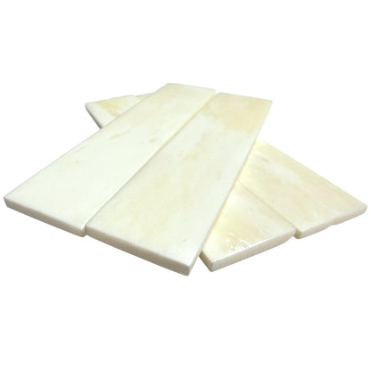 Malayan Products Bovine Bone Slabs, Knife Scale Blanks, Crafting Inlay Material for Jewelry, Shank Cleaned and Polished, Scrimshaw Carving or scrollsawing