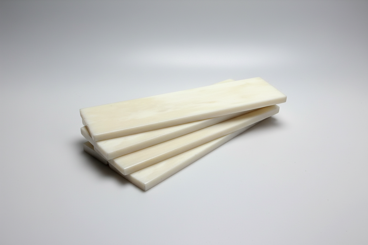 Malayan Products Bovine Bone Slabs, Knife Scale Blanks, Crafting Inlay Material for Jewelry, Shank Cleaned and Polished, Scrimshaw Carving or scrollsawing