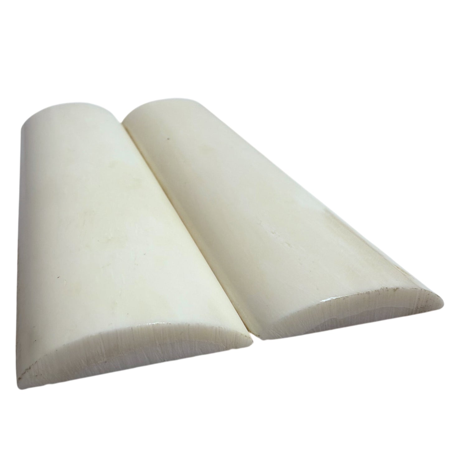 Camel Bone Knife Scale Set Pair White, Handle Making Premium Blanks 5 inch, Unique Custom Knife Crafting Natural Material Jewelry Replacement Restoration Slab