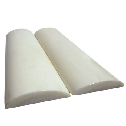 Camel Bone Knife Scale Set Pair White, Handle Making Premium Blanks 5 inch, Unique Custom Knife Crafting Natural Material Jewelry Replacement Restoration Slab