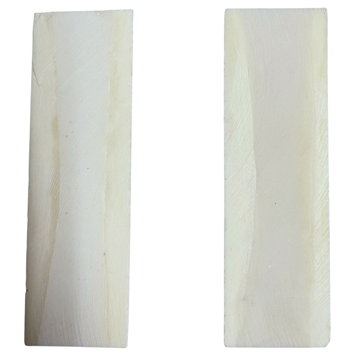 Camel Bone Knife Scale Set Pair White, Handle Making Premium Blanks 5 inch, Unique Custom Knife Crafting Natural Material Jewelry Replacement Restoration Slab